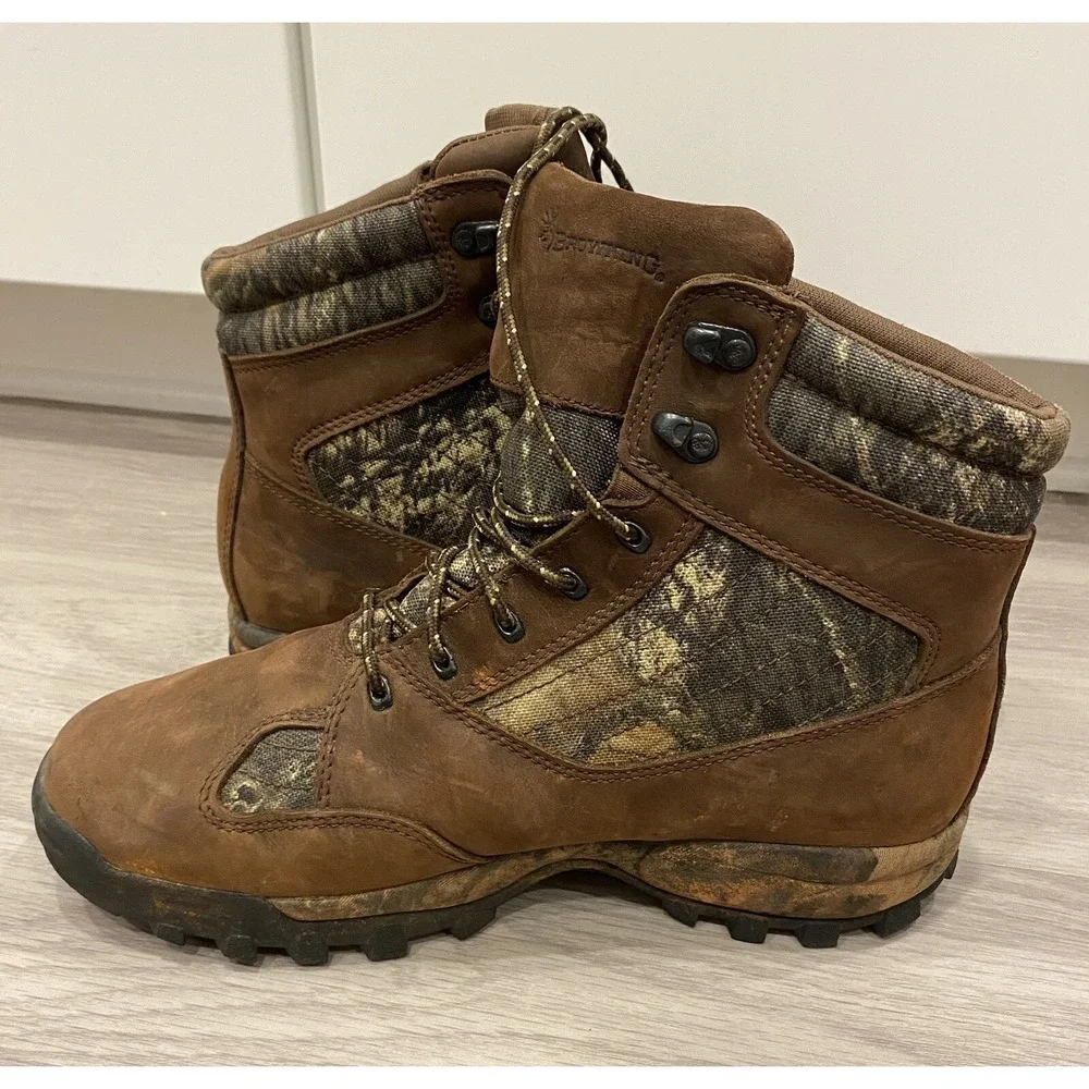 BROWNING Insulated Waterproof Hunting Boots Sz 10.5M GORE-TEX CAMO *Worn Once*‎